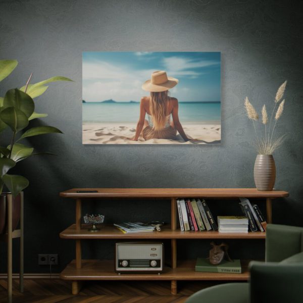 Young Woman On The Beach Standard Canvas