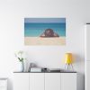 Woman Wearing a Hat on the Beach Standard Canvas