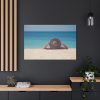 Woman Wearing a Hat on the Beach Standard Canvas