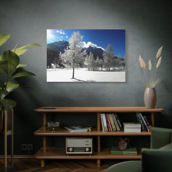 91638-670.jpg Blue Sky Cold Daylight Fosty Trees Standard Canvas