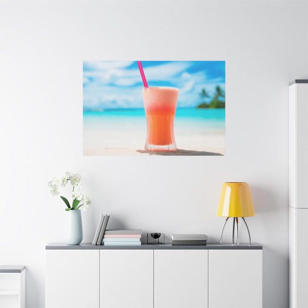 Tropical Drink On The Beach Standard Canvas
