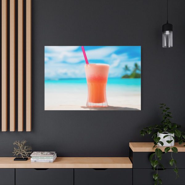 Tropical Drink On The Beach Standard Canvas