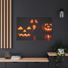 91638-73.jpg Halloween Pumpkin With Candles Inside Standard Canvas