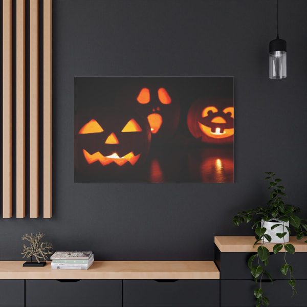 91638-73.jpg Halloween Pumpkin With Candles Inside Standard Canvas