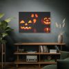 91638-74.jpg Halloween Pumpkin With Candles Inside Standard Canvas