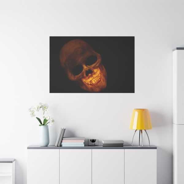 91638-77.jpg Human Skull in Dark Standard Canvas