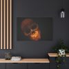 91638-78.jpg Human Skull in Dark Standard Canvas