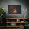 91638-79.jpg Human Skull in Dark Standard Canvas
