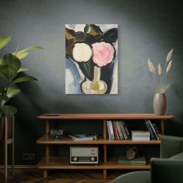91654-4.jpg Pink and White Flowers in a Vase by Marsden Hartley Standard Canvas