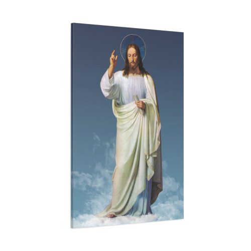 Jesus Christ in the Clouds Standard Canvas