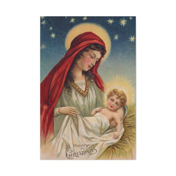 91655-166.jpg Vintage Christmas Jesus Mary Standard Canvas