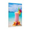 91655-190.jpg Tropical Colorful Drink on the White Sand Beach Standard Canvas