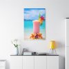 91655-192.jpg Tropical Colorful Drink on the White Sand Beach Standard Canvas