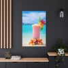 91655-193.jpg Tropical Colorful Drink on the White Sand Beach Standard Canvas