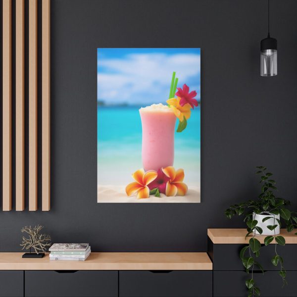 91655-193.jpg Tropical Colorful Drink on the White Sand Beach Standard Canvas