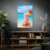 91655-194.jpg Tropical Colorful Drink on the White Sand Beach Standard Canvas