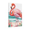 Flamingo On Tropical Beach Standard Canvas