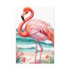 Flamingo On Tropical Beach Standard Canvas