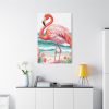 Flamingo On Tropical Beach Standard Canvas
