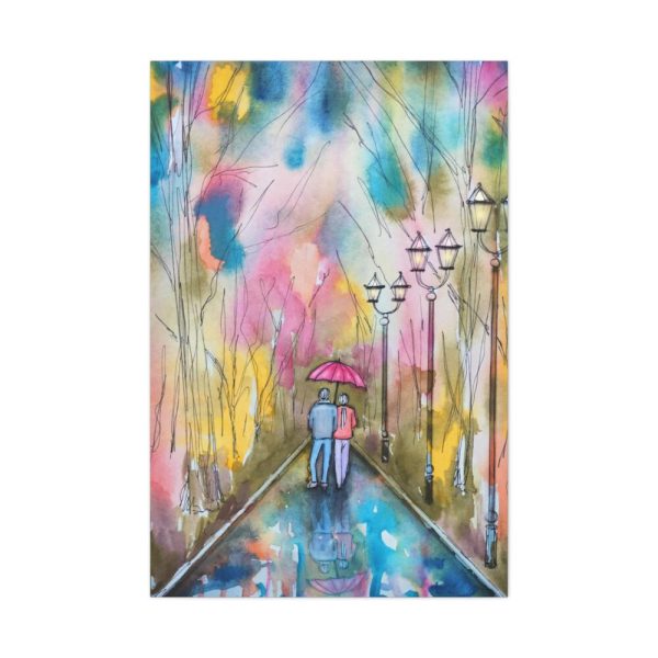 Couple in Rain Standard Canvas