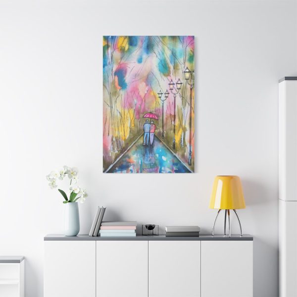 Couple in Rain Standard Canvas