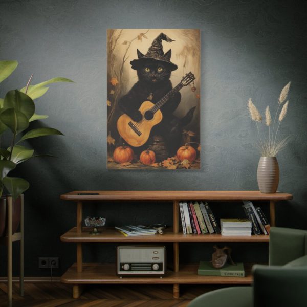 91655-49.jpg Black Cat Musician Poster Standard Canvas