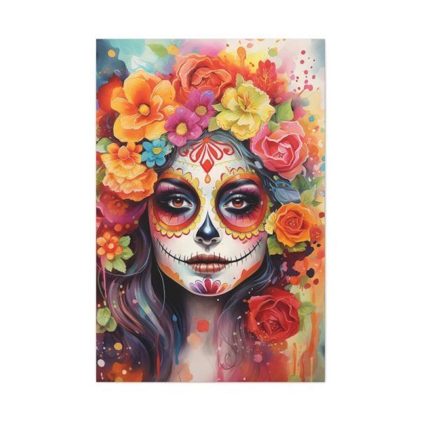 91655-51.jpg Day Of The Dead Portrait Standard Canvas