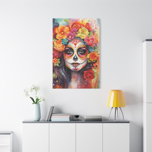 91655-52.jpg Day Of The Dead Portrait Standard Canvas