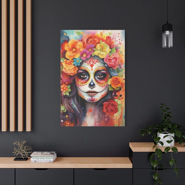 91655-53.jpg Day Of The Dead Portrait Standard Canvas