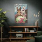 Easter Bunny Easter Eggs Standard Canvas - Image 5