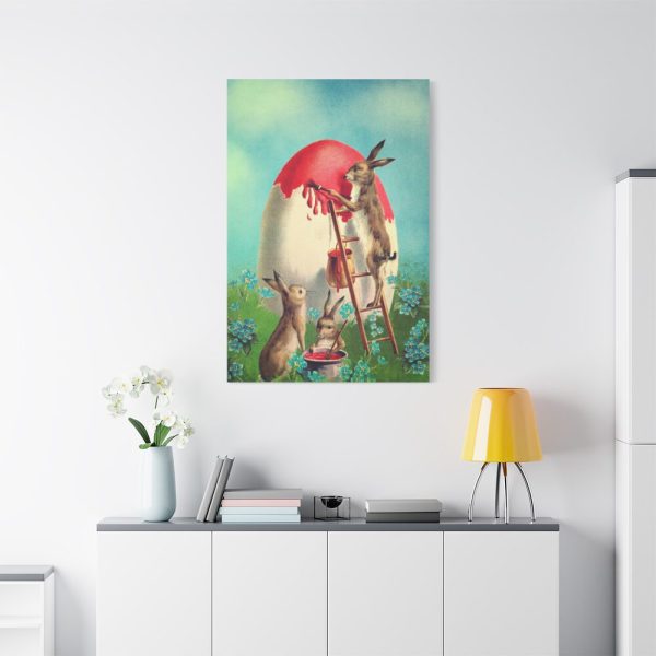 91655-62.jpg Easter Bunny Paints Eggs Standard Canvas