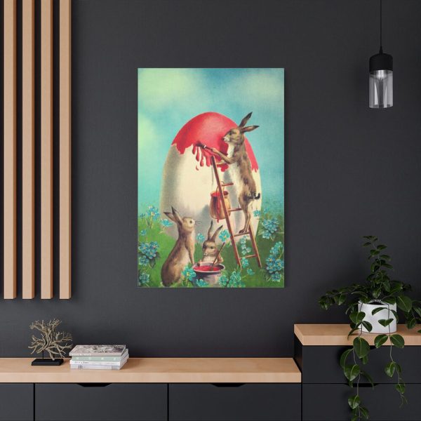 91655-63.jpg Easter Bunny Paints Eggs Standard Canvas