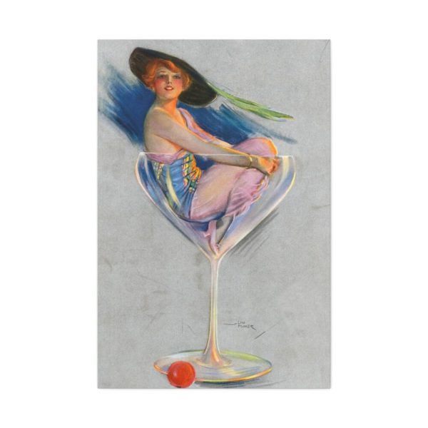 91655-91.jpg Glamorous Woman in a Wine Glass Standard Canvas