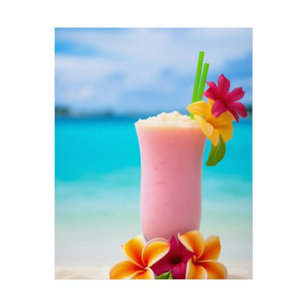 92394.jpg Tropical Colorful Drink on the White Sand Beach Poster