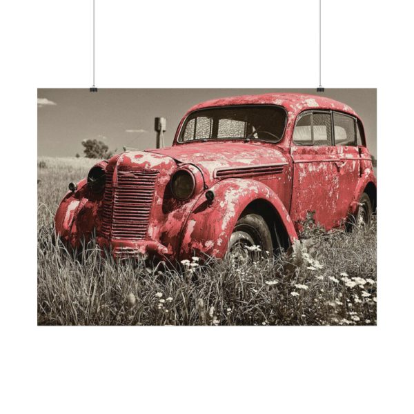 92408-1.jpg Car Vintage Red Rusty Poster