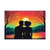92408-105.jpg Romantic Couple Sunset Silhouette Poster