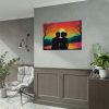 92408-109.jpg Romantic Couple Sunset Silhouette Poster
