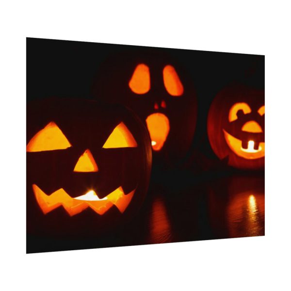 92408-112.jpg Halloween Pumpkin With Candles Inside Poster