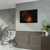 92408-119.jpg Human Skull in Dark Poster
