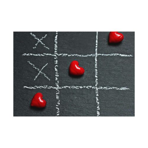 Tic Tac Toe Love Heart Poster