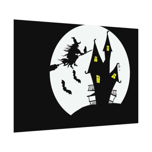 Witch Flying in Dark Poster