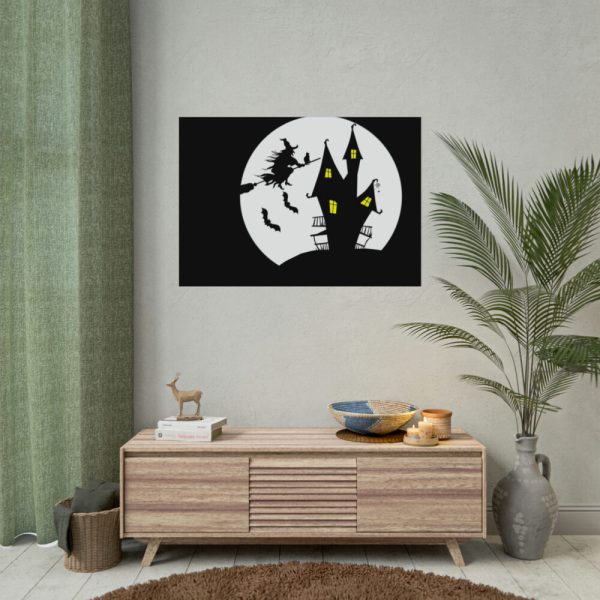 Witch Flying in Dark Poster