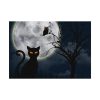 92408-165.jpg Cat and Full Moon Poster