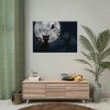 92408-168.jpg Cat and Full Moon Poster