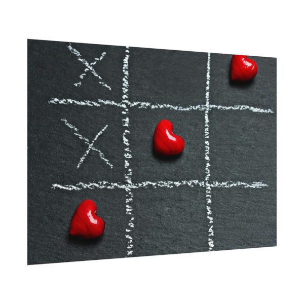 92408-17.jpg Tic Tac Toe Love Heart Poster