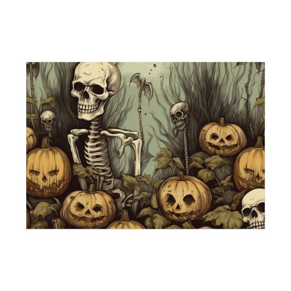 92408-170.jpg Halloween Pumpkins And Skeletons Poster