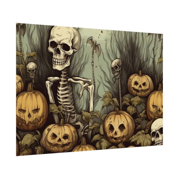 92408-172.jpg Halloween Pumpkins And Skeletons Poster