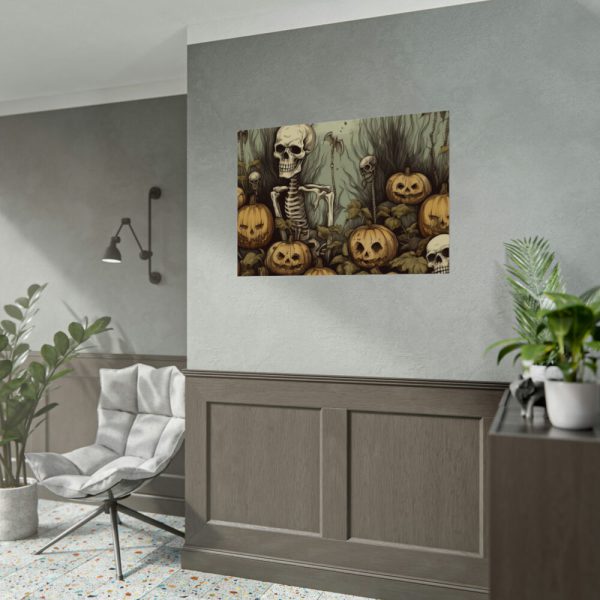92408-174.jpg Halloween Pumpkins And Skeletons Poster