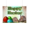 92408-236.jpg Two Easter Bunny with Eggs Poster