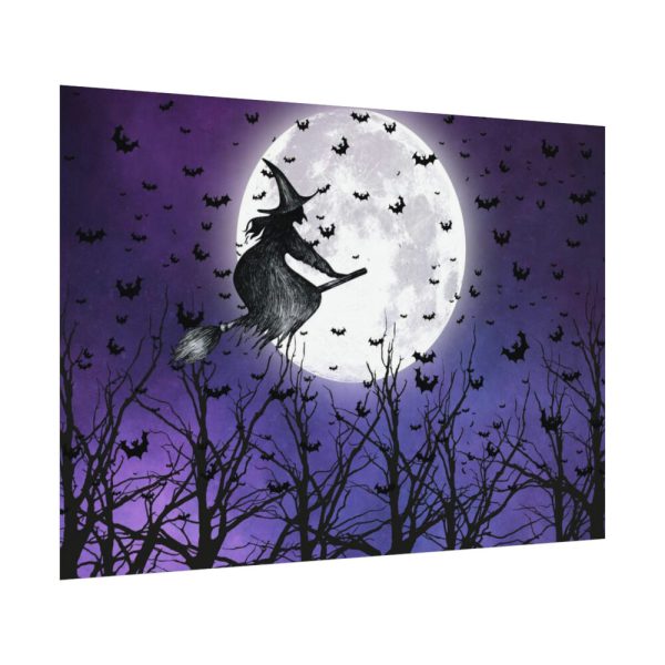 92408-247.jpg Halloween Witch Flying Broom Poster